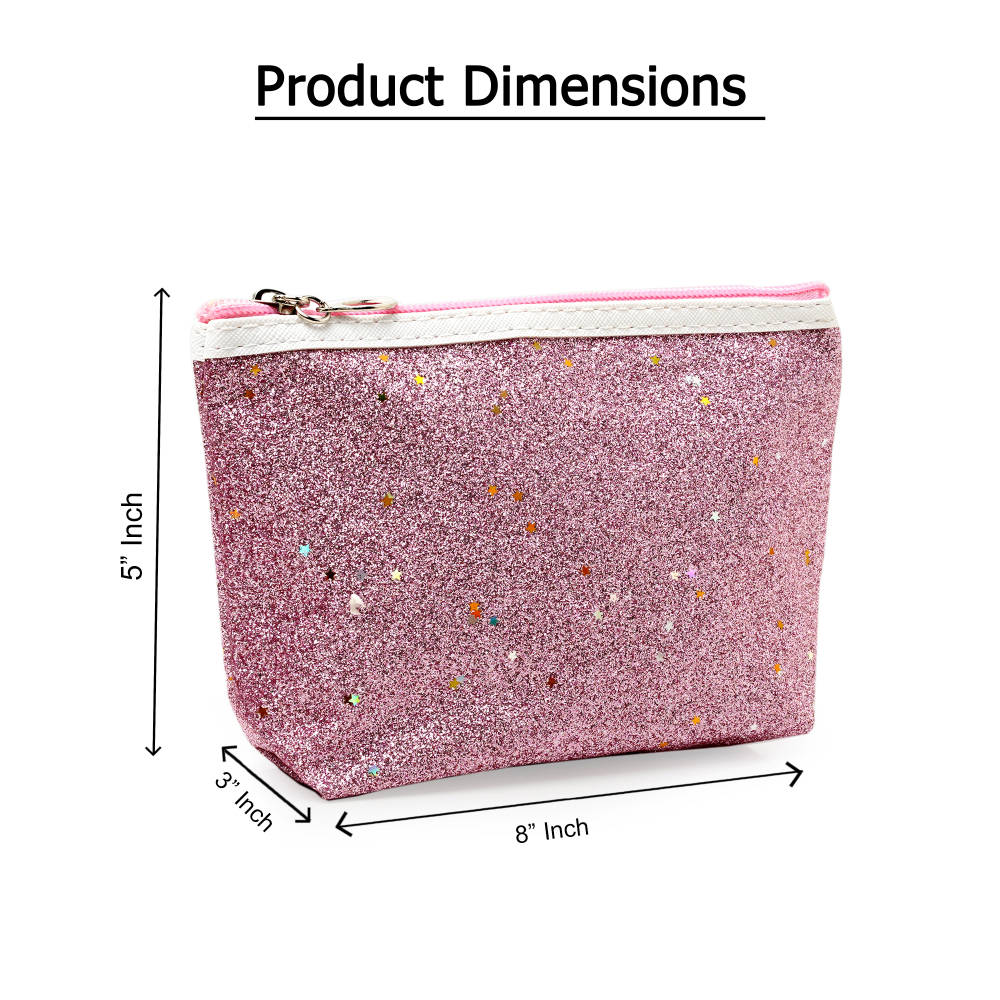 Glitter Bling Mini Makeup Travel Pouch Kit Cosmetic Organizer Vanity Bag | T32 - view 3