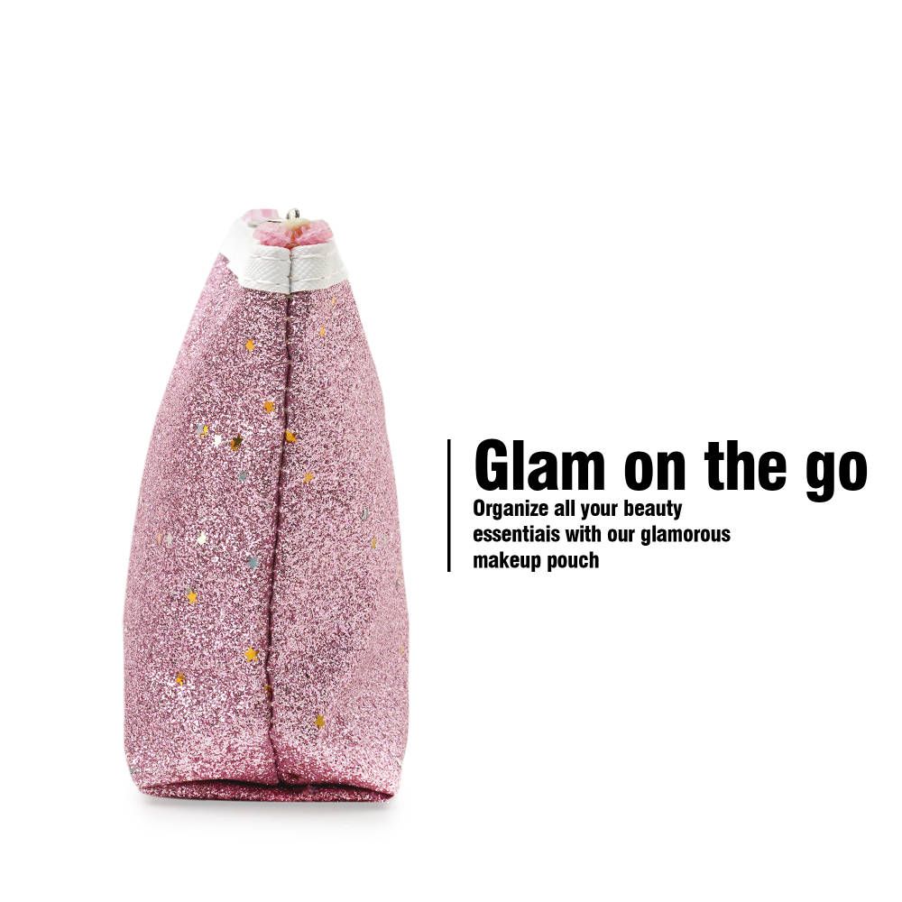 Glitter Bling Mini Makeup Travel Pouch Kit Cosmetic Organizer Vanity Bag | T32 - view 4