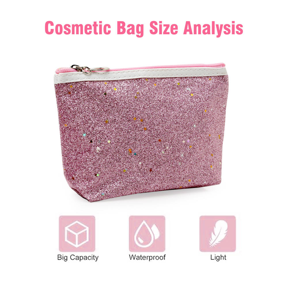Glitter Bling Mini Makeup Travel Pouch Kit Cosmetic Organizer Vanity Bag | T32 - view 5