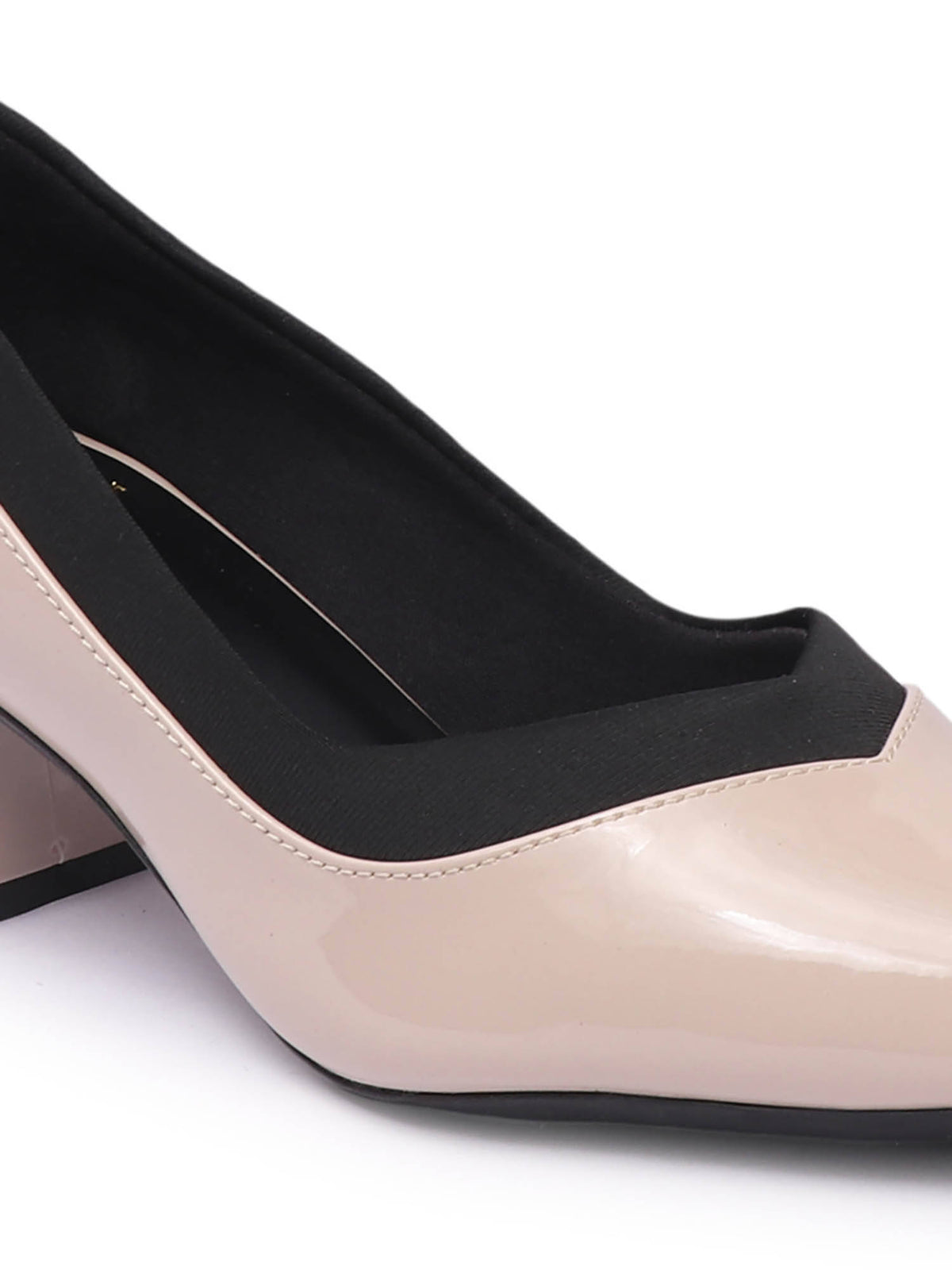 Women Two-Tone Lavender Block Heel Pumps | H78 - view 7