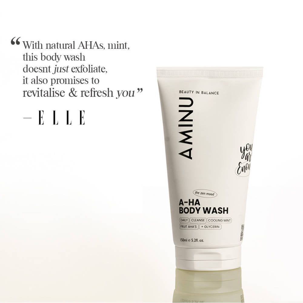 AHA Body Wash - Exfoliates Rough Texture & Keratosis Pilaris - Charcoal, Glycolic Acid, Mint | H02 - view 3