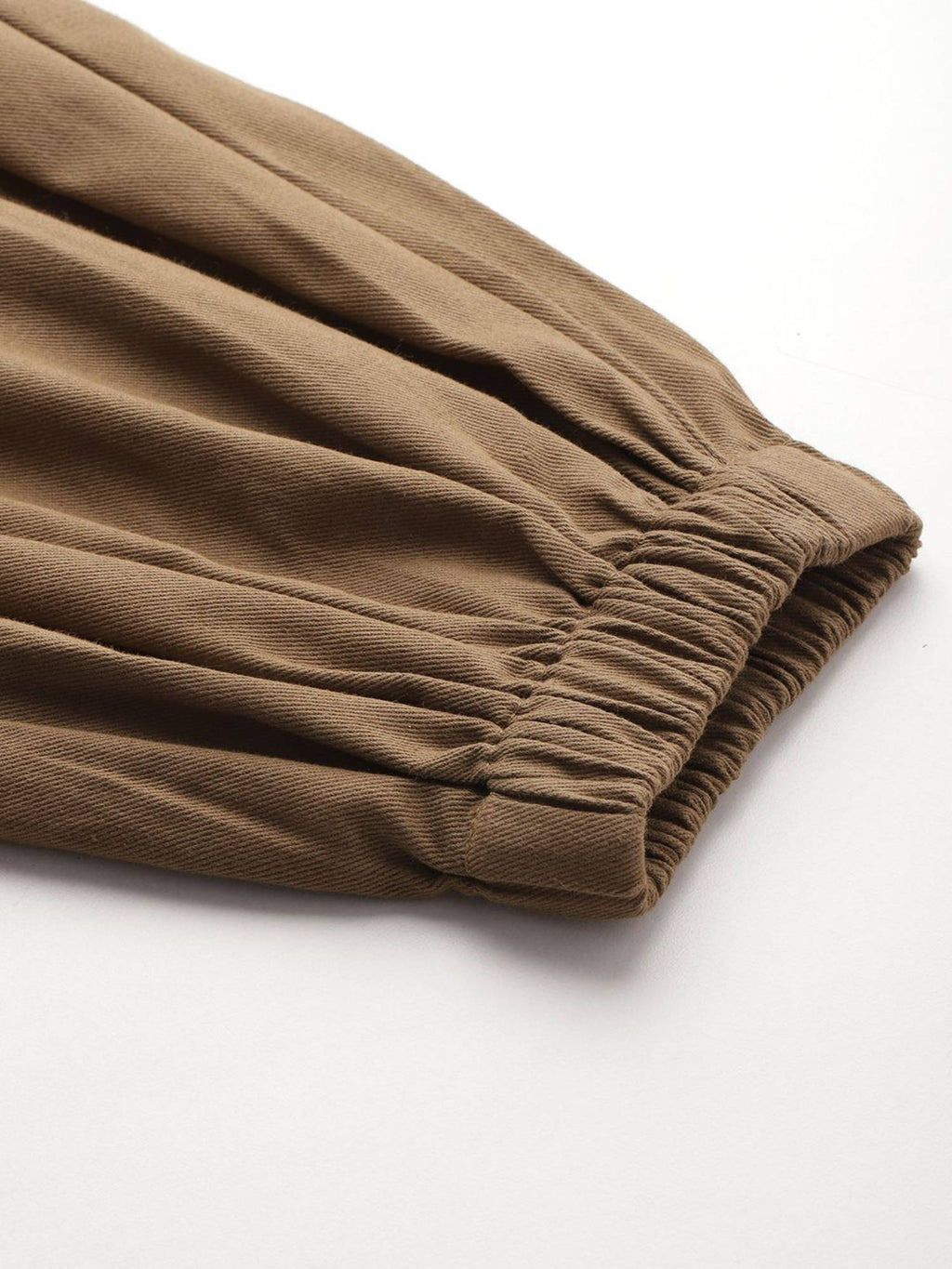 Women Solid Khaki Cotton Cargo Joggers | WJ89 - view 7