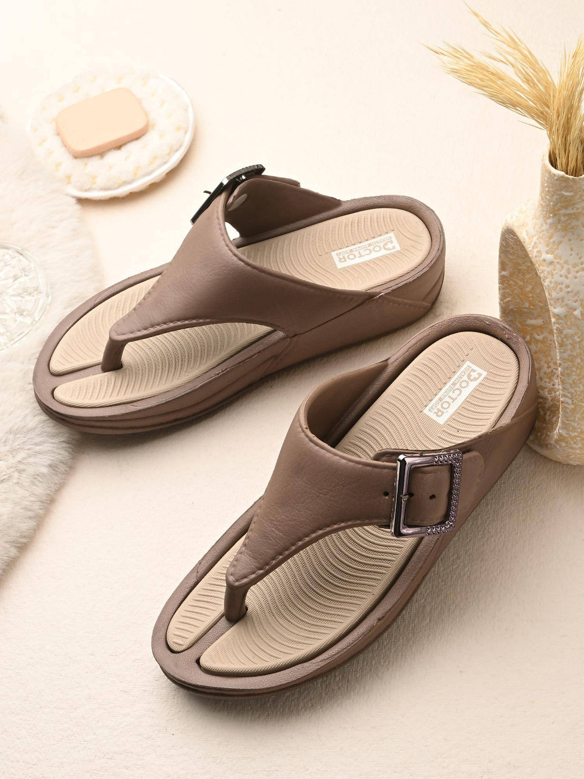 Women's Orthopaedic Toe Ring Sandals - Beige | SD89 - view 3