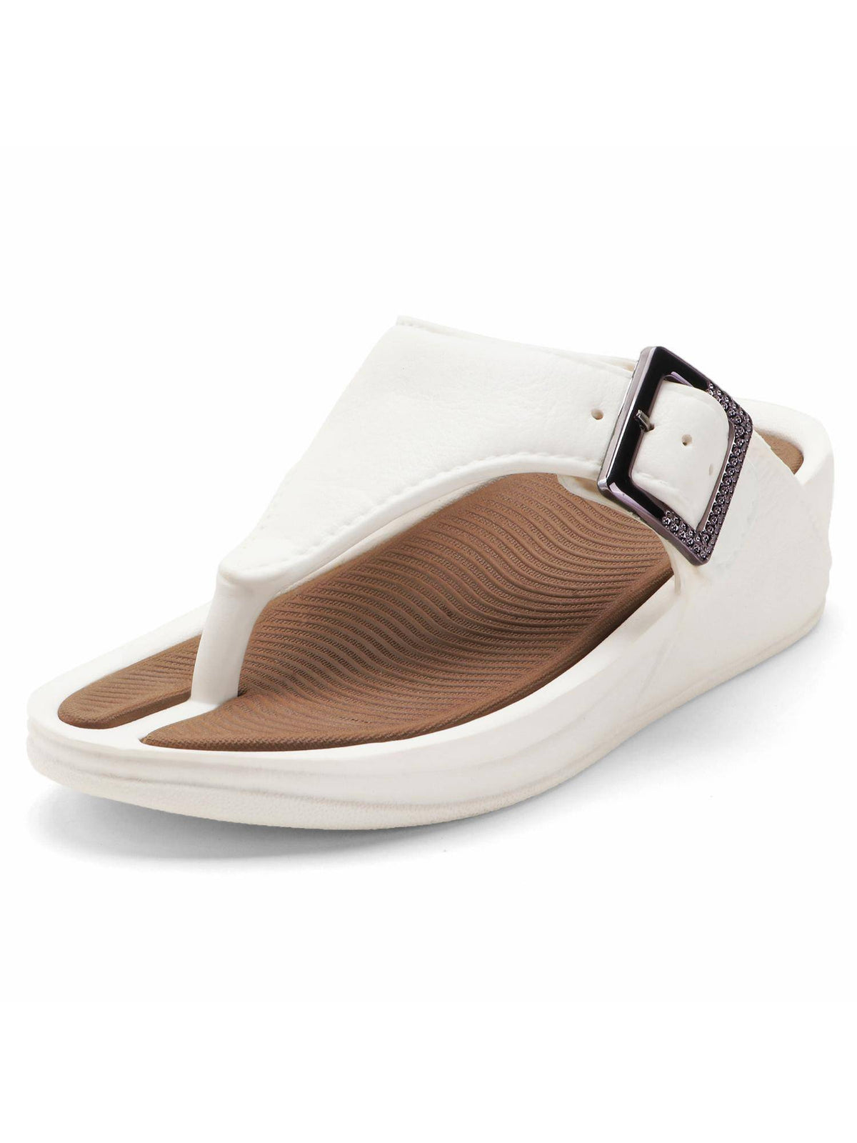 Women's Orthopaedic Toe Ring Sandals - Cream | SD89 - view 2