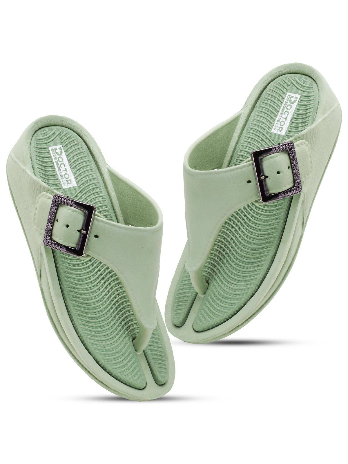 Women's Orthopaedic Toe Ring Sandals - Green | SD89 - view 3
