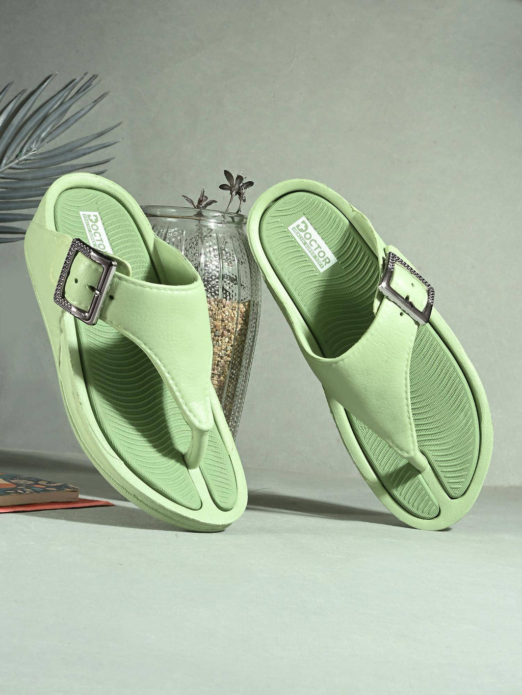 Women's Orthopaedic Toe Ring Sandals - Green | SD89 - view 4