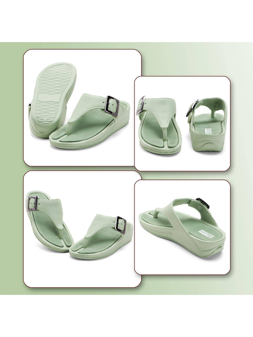 Women's Orthopaedic Toe Ring Sandals - Green | SD89 - view 8