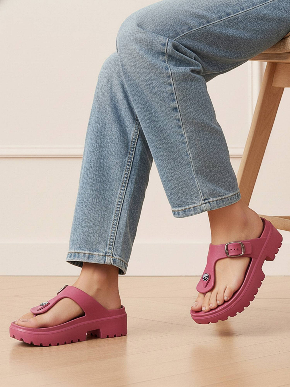 Women Pink Block Heels | H78 - view 2
