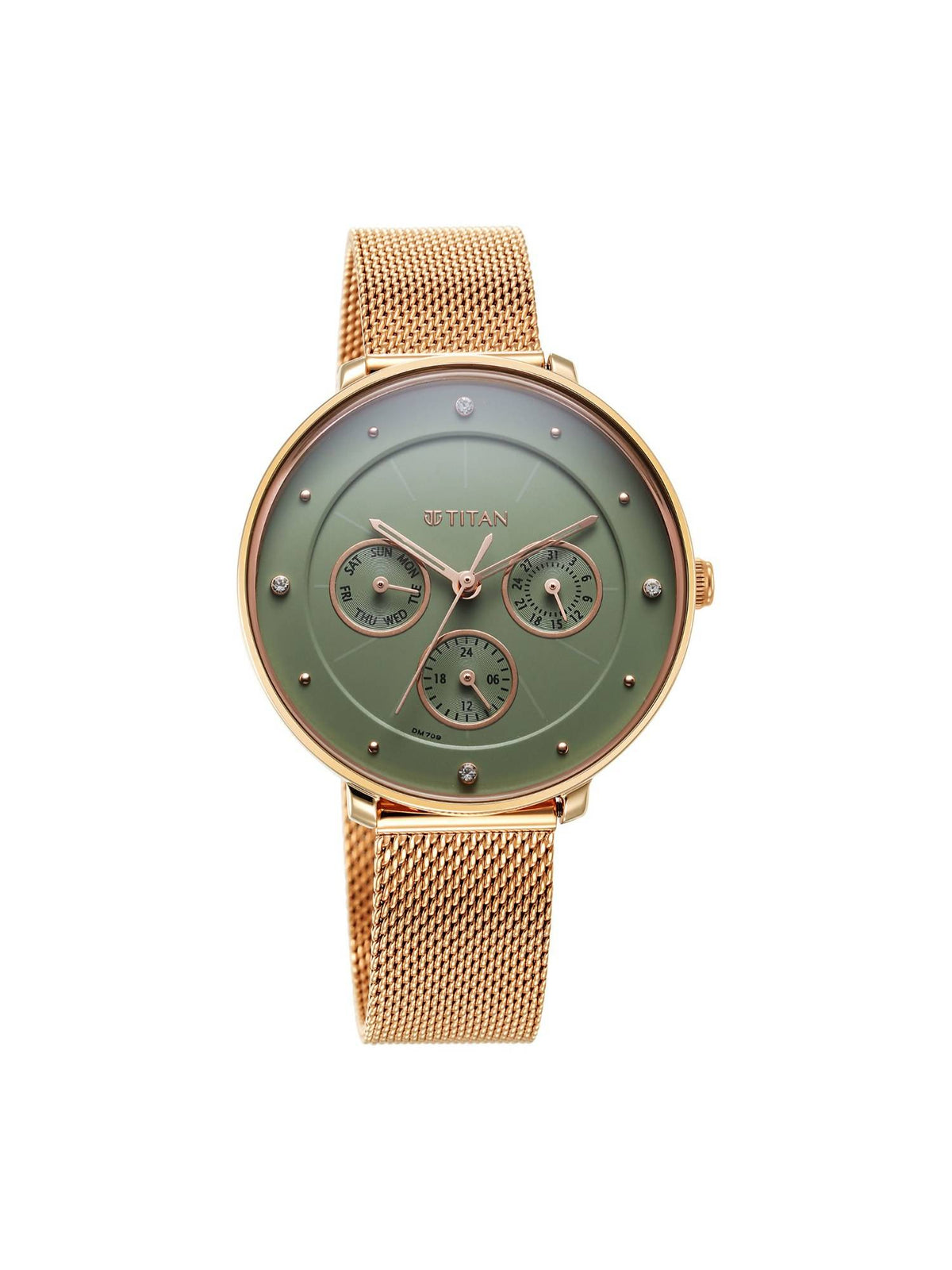 2651Wm05 Green Dial Multifunction Analog Watch For Women | W92 - view 1