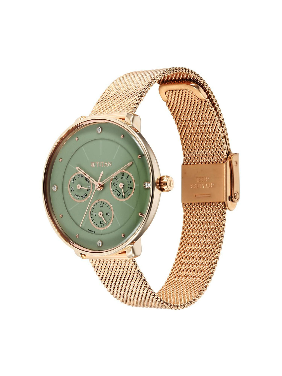 2651Wm05 Green Dial Multifunction Analog Watch For Women | W92 - view 3