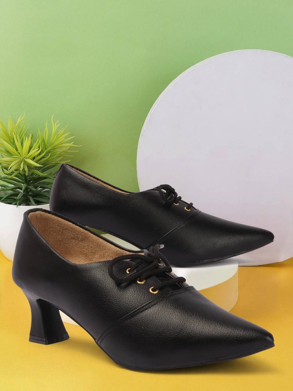 Women Black Pointed Toe Pumps | H78 - view 3