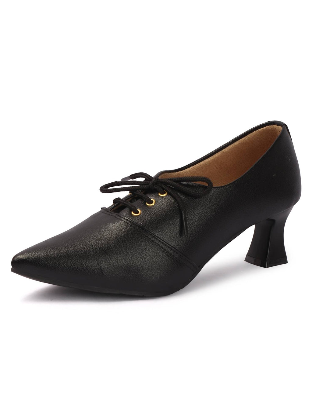 Women Black Pointed Toe Pumps | H78 - view 4