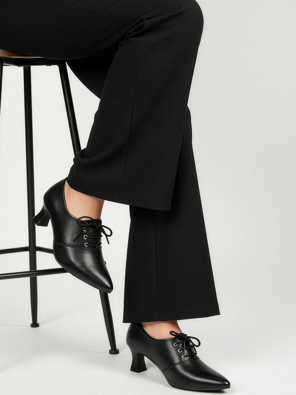 Women Black Pointed Toe Pumps | H78 - view 5