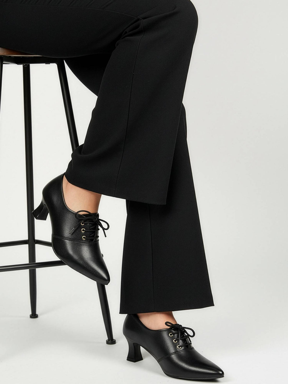 Women Black Pointed Toe Pumps | H78 - view 5