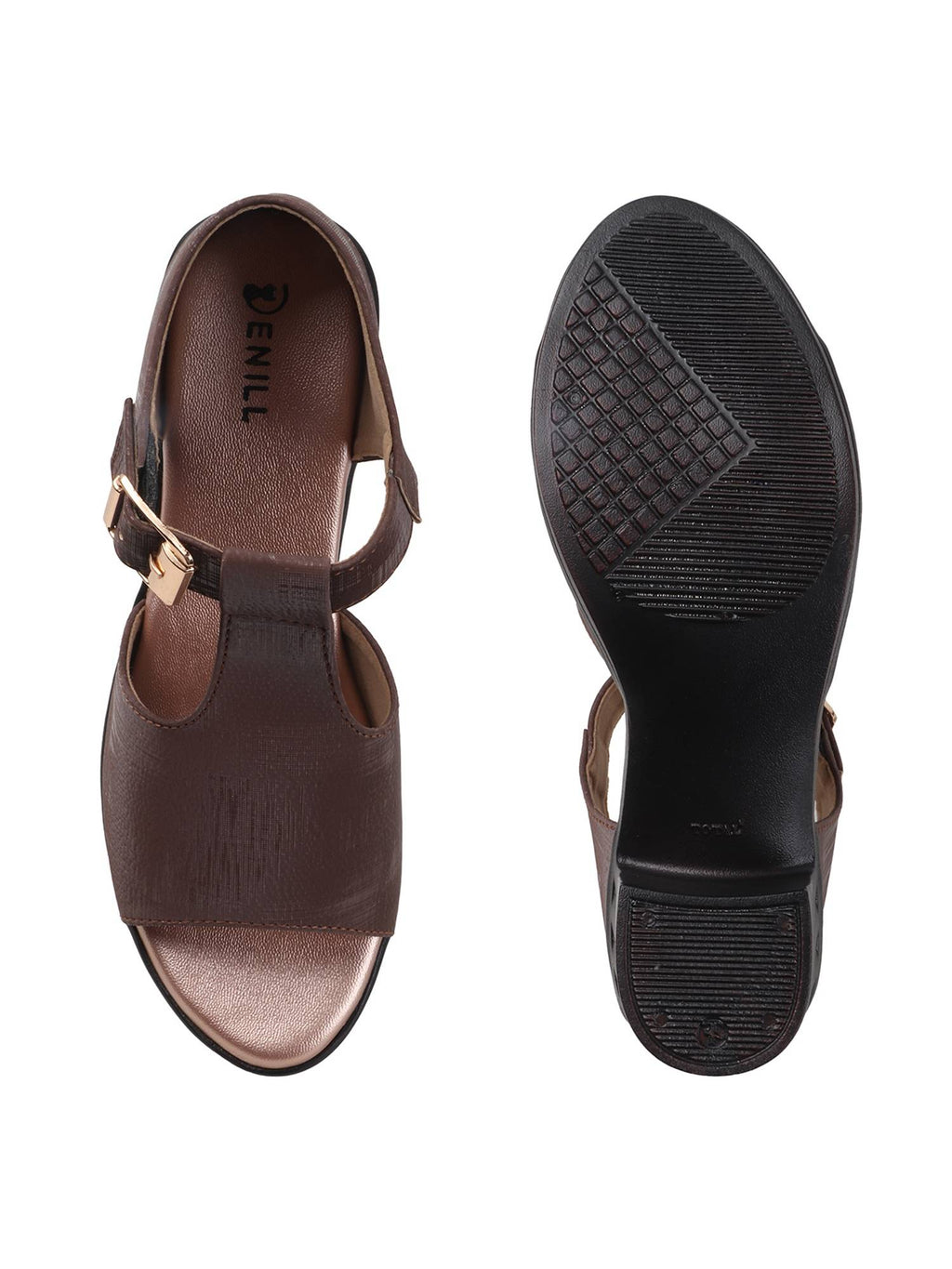Brown Heels with Ankle Strap for Women | H78 - view 5