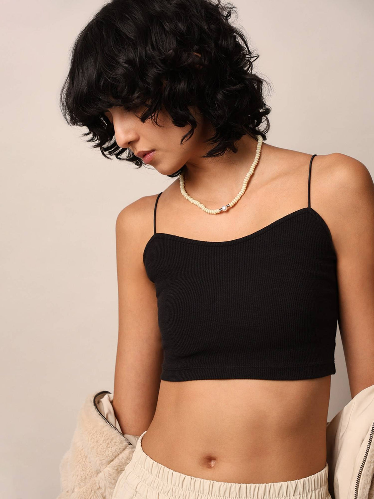 Women Solid Polyamide White Bralette Top | CT61 - view 16