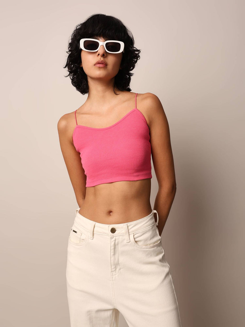 Women Solid Polyamide White Bralette Top | CT61 - view 9