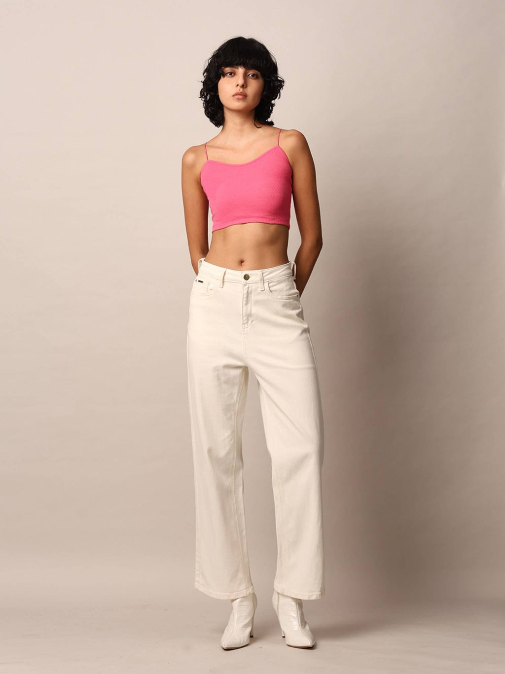 Women Solid Polyamide White Bralette Top | CT61 - view 10