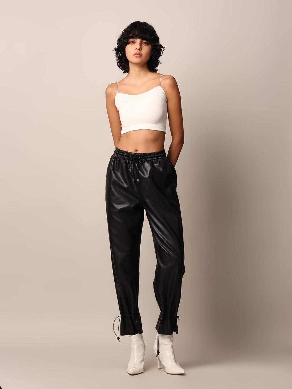Women Solid Polyamide White Bralette Top | CT61 - view 3