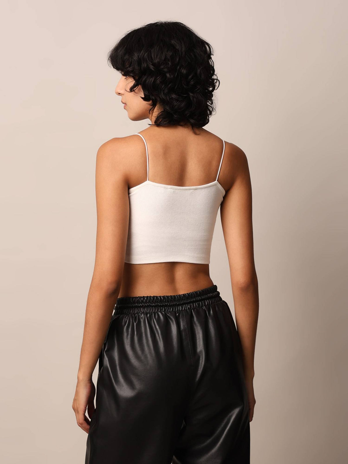 Women Solid Polyamide White Bralette Top | CT61 - view 6