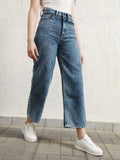 Women Baggy Fit High-Rise Heavy Fade Jeans | BG78 - view 1