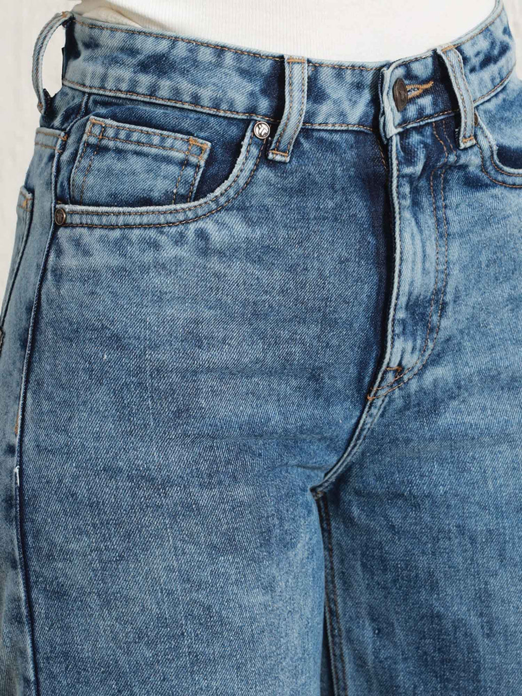 Women Baggy Fit High-Rise Heavy Fade Jeans | BG78 - view 4