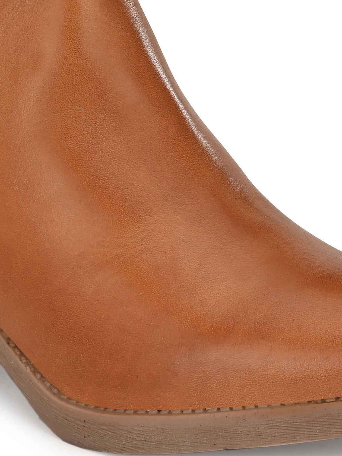 Solid Tan Leather Ankle Boot | BT61 - view 7