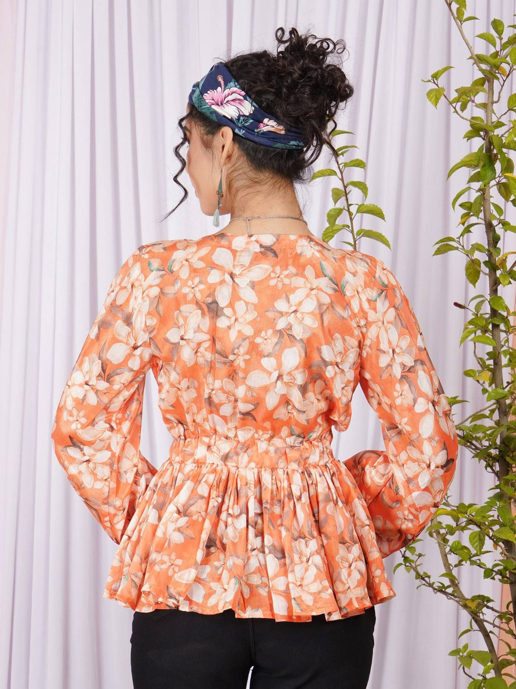 Maribel Sunset Petal Peplum Top | pt51 - view 2