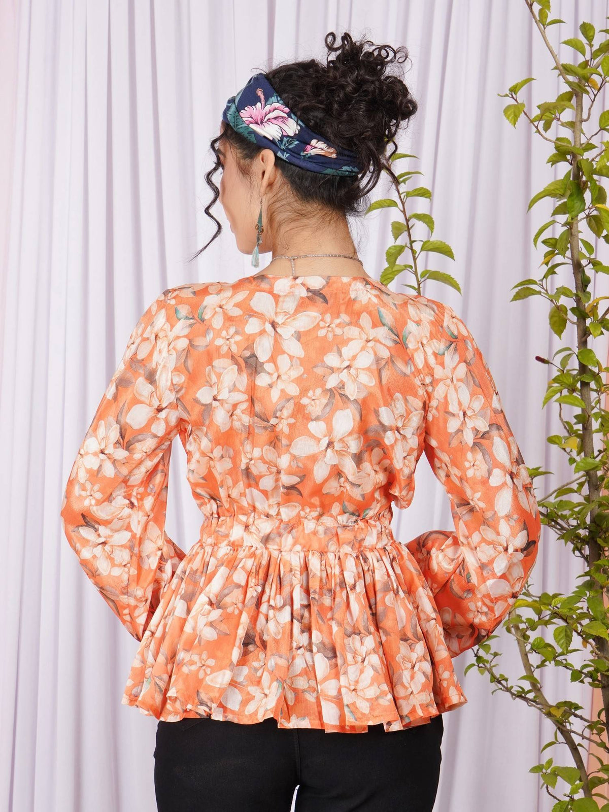 Maribel Sunset Petal Peplum Top | pt51 - view 2