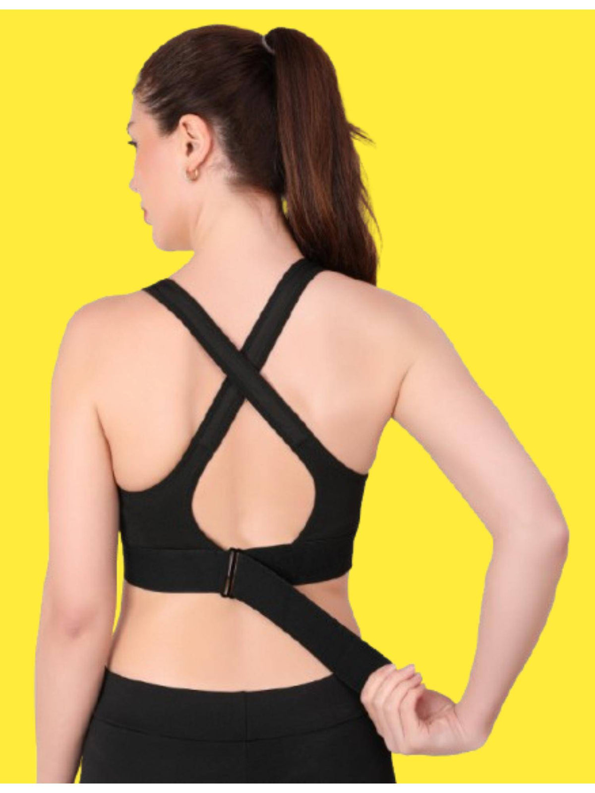 Indigo Women High Impact Front Zip Full Coverage Cross Back Sports Bra. | sb09 - view 9