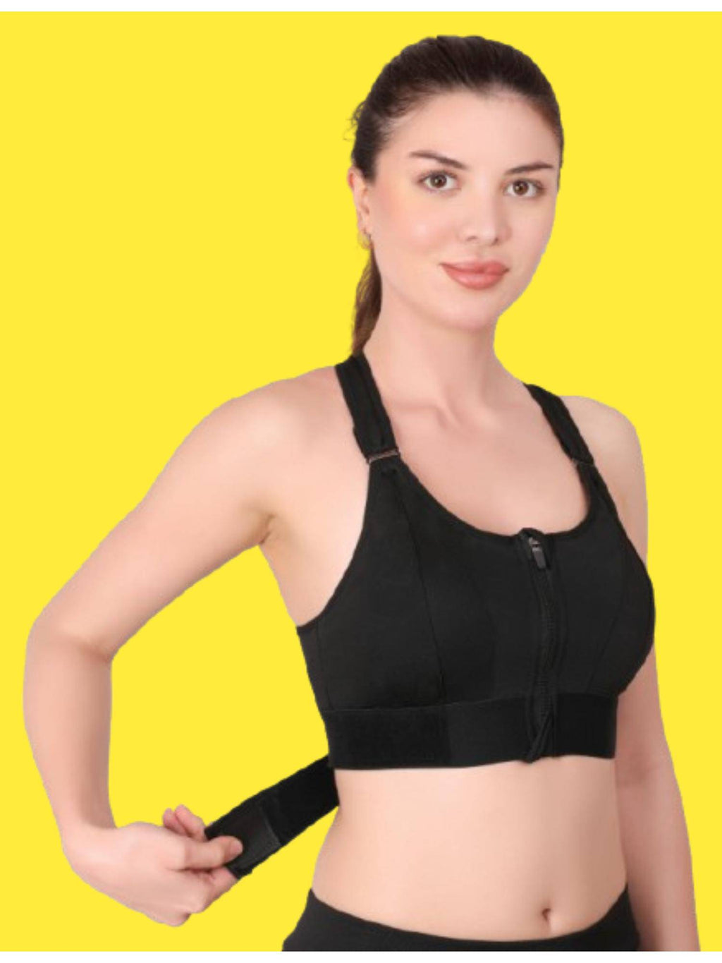 Lavender Women High Impact Front Zip Full Coverage Cross Back Sports Bra. | sb09 - view 10