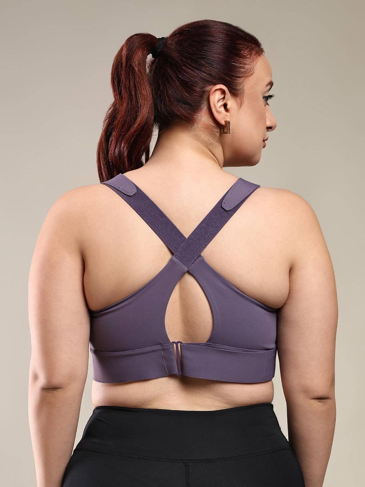 Indigo Women High Impact Front Zip Full Coverage Cross Back Sports Bra. | sb09 - view 15