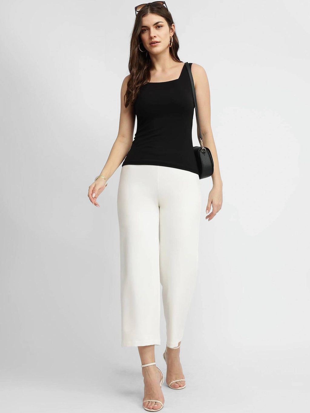 Stretchable Cotton Tank Top - Black | TT98 - view 4