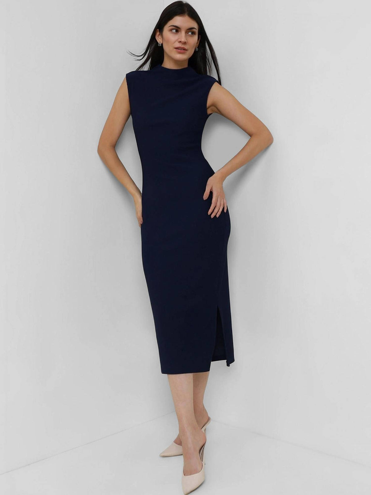 Bodycon Maxi Dress - Navy - Navy Blue | D56 - view 1