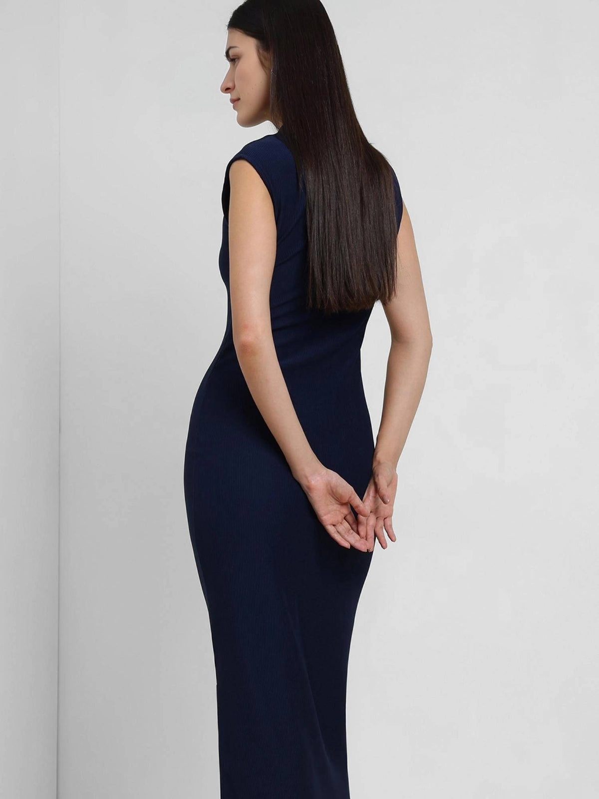 Bodycon Maxi Dress - Navy - Navy Blue | D56 - view 5