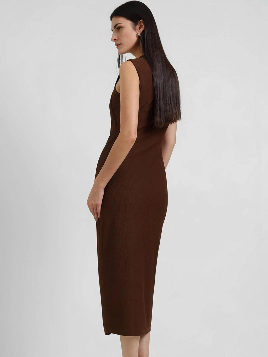 Bodycon Dress - Brown | D56 - view 2