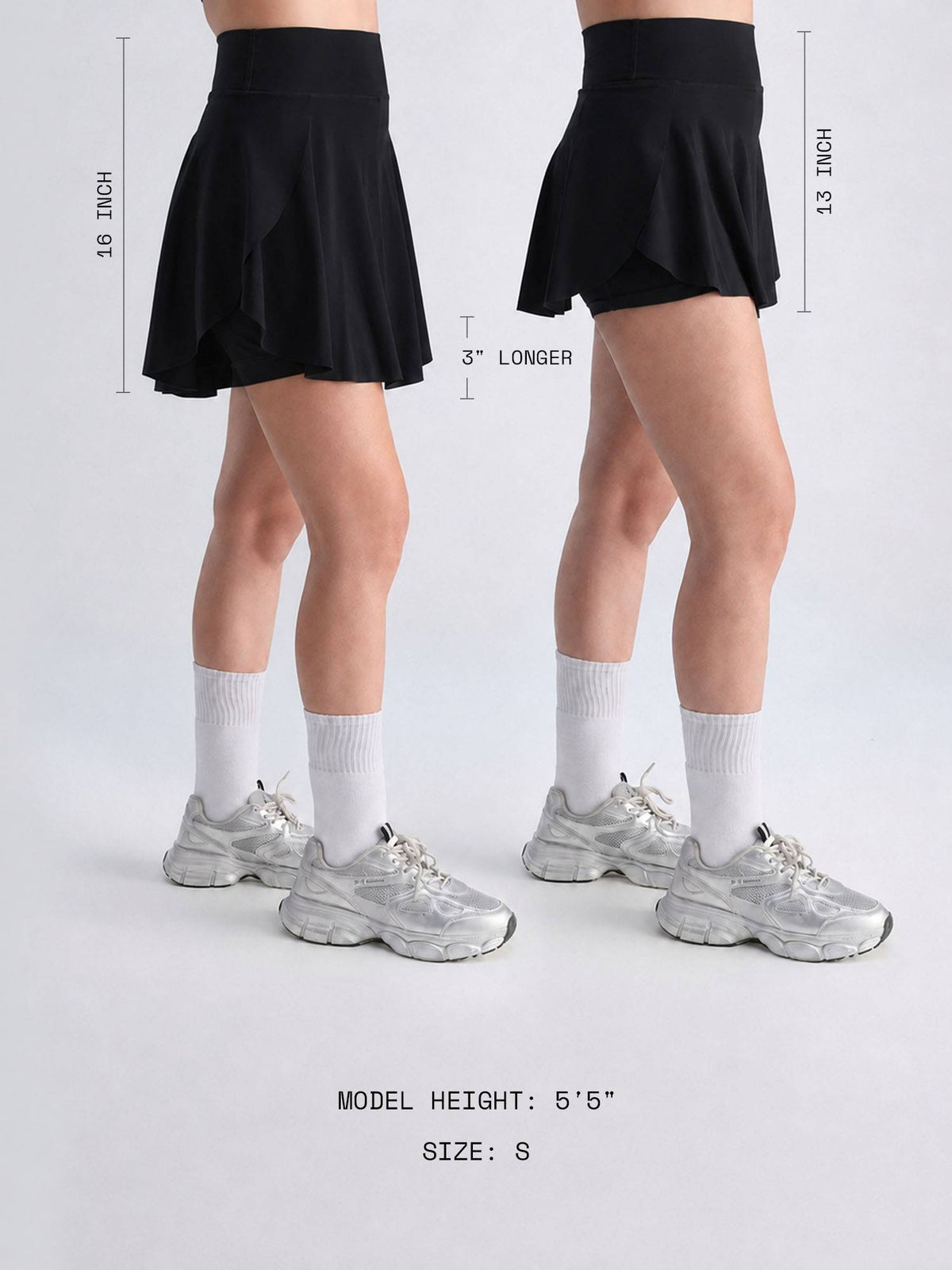 Black Swirl Tennis Skorts - view 2