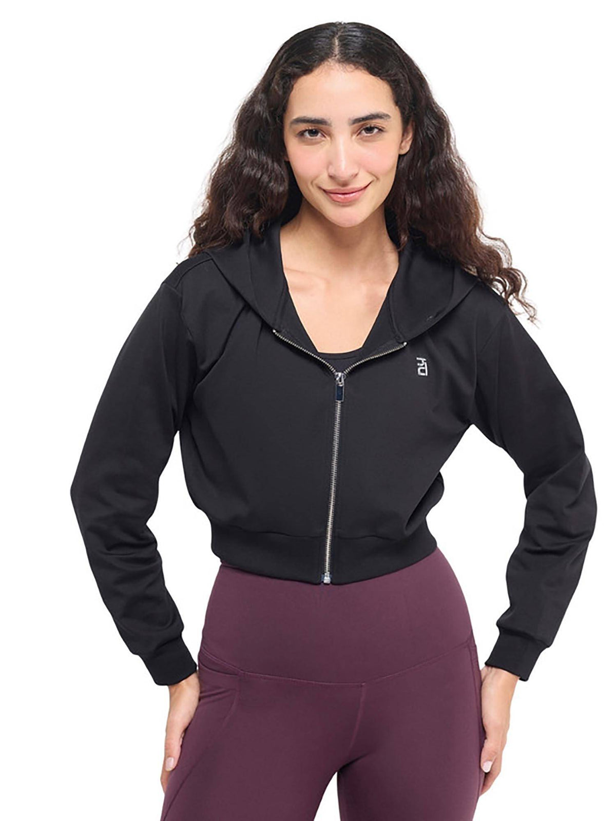 Women Green Cropped Zip Up Jacket | JK12 - view 14