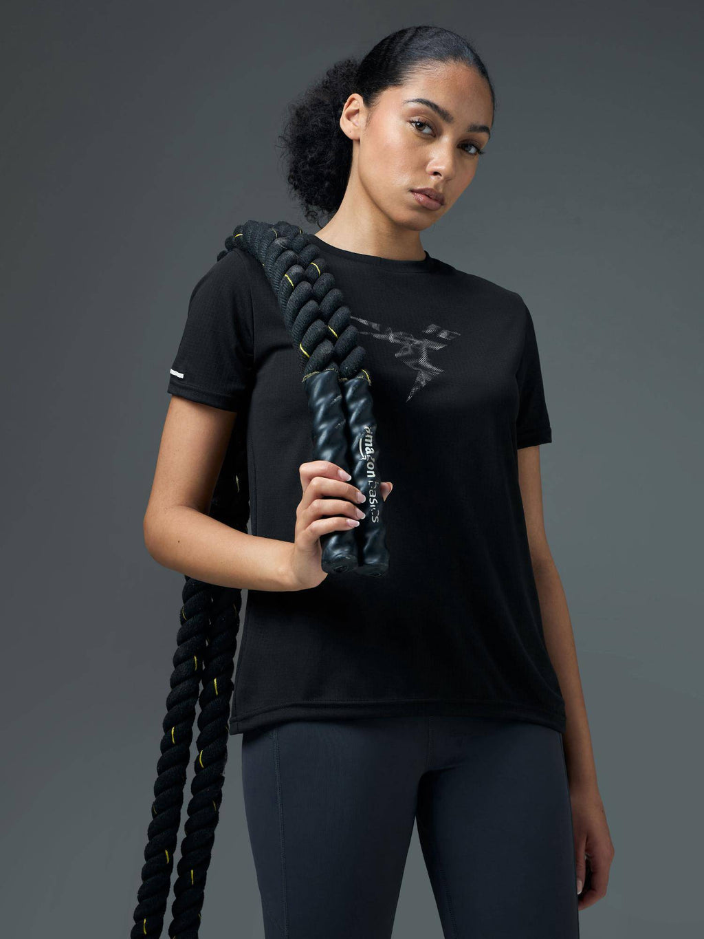 Women Grey Solid Regular Fit Round Neck Sports T-Shirt with Technocool+ | TT89 - view 11