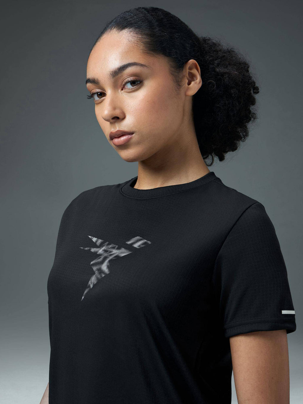 Women Grey Solid Regular Fit Round Neck Sports T-Shirt with Technocool+ | TT89 - view 12