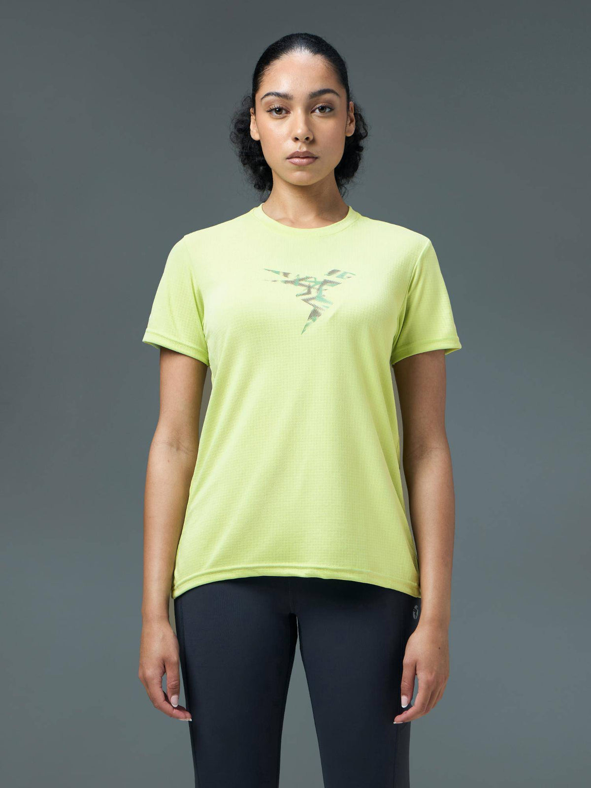 Women Grey Solid Regular Fit Round Neck Sports T-Shirt with Technocool+ | TT89 - view 13