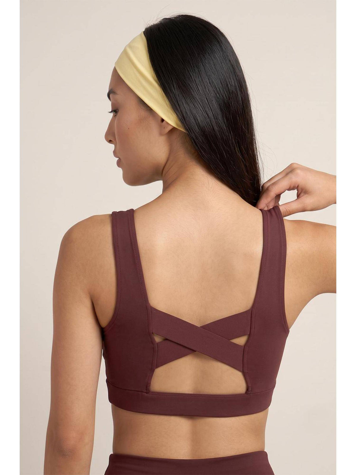 Maroon Zelocity Medium Impact Quick Dry Sports Bra | sb09 - view 5