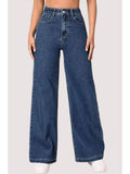 Womens Blue Solid Denim Jeans | ST23 - view 1