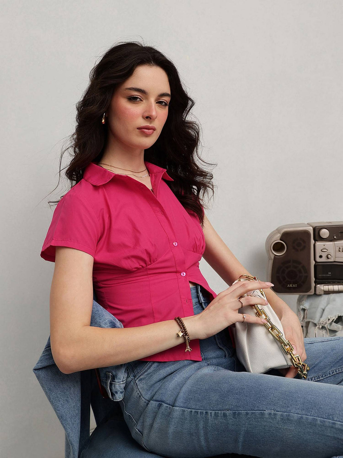 Pink Corset Shirt | S67 - view 3