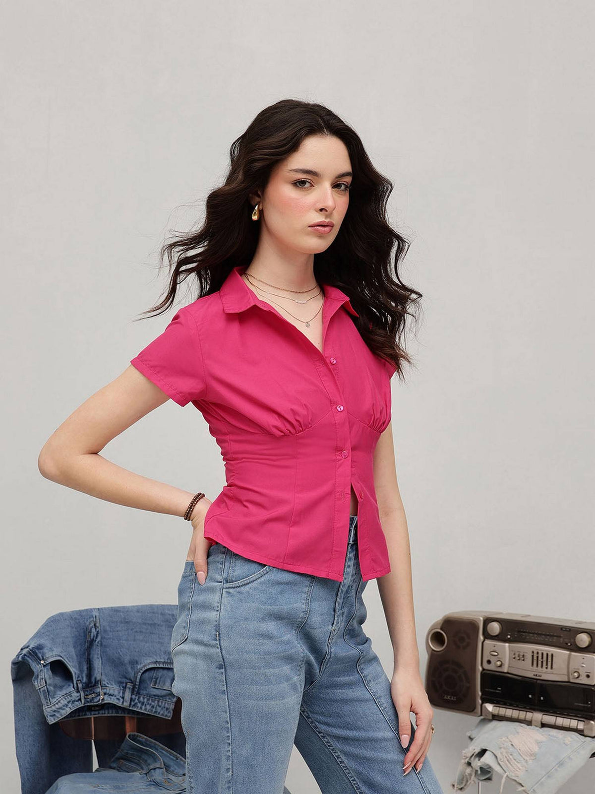 Pink Corset Shirt | S67 - view 4