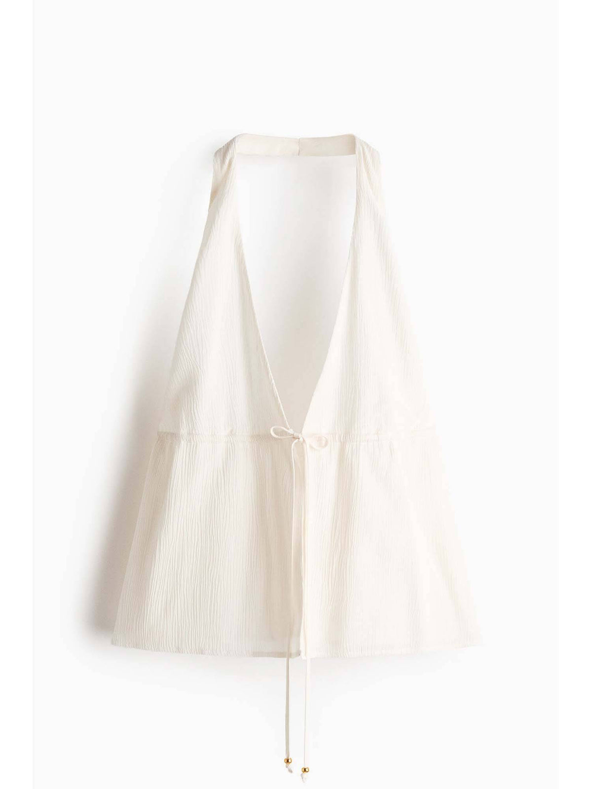 Women White Viscose Halterneck Top | HT67 - view 5