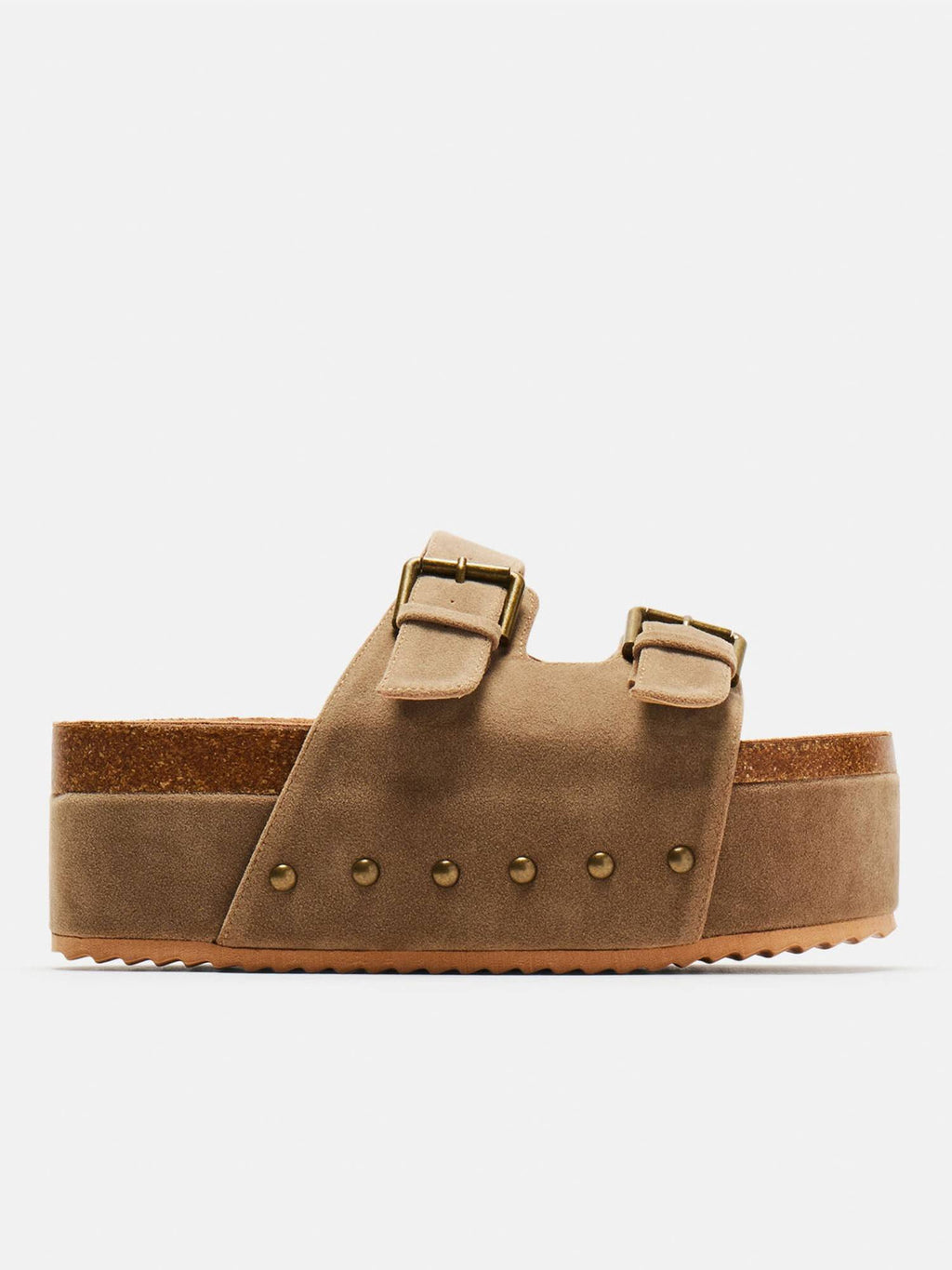 Brown Strappy Flatform Sandals | SD89 - view 3