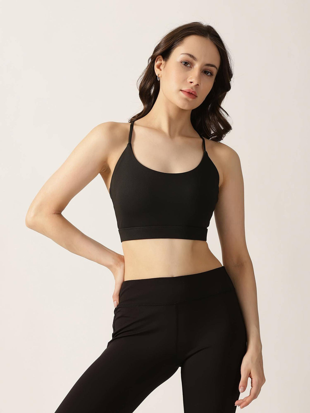 Women Pink Playdate Strappy Sports Bra | sb09 - view 17