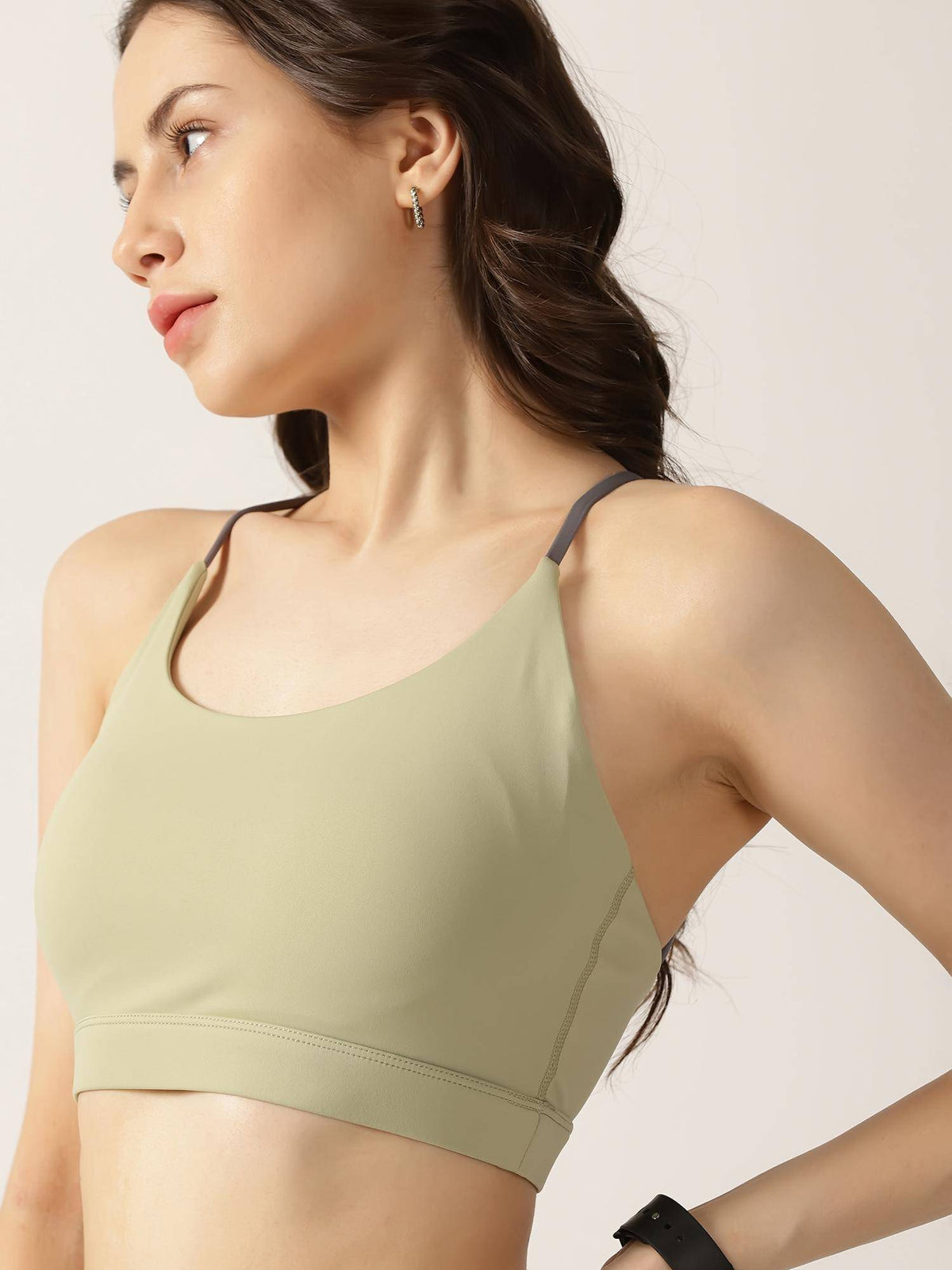Women Pink Playdate Strappy Sports Bra | sb09 - view 9