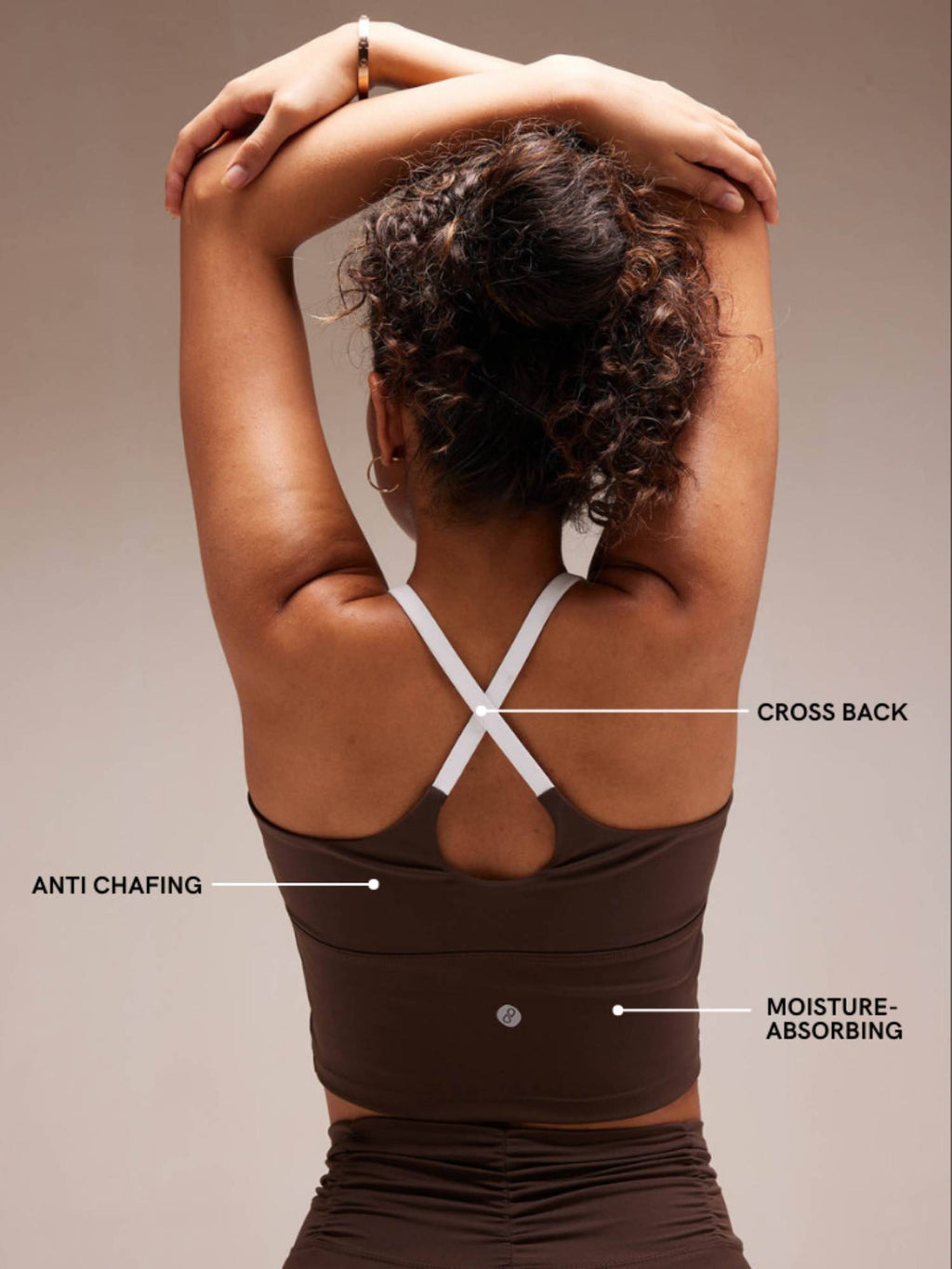 Black Cross Back Sports Bra | sb09 - view 13